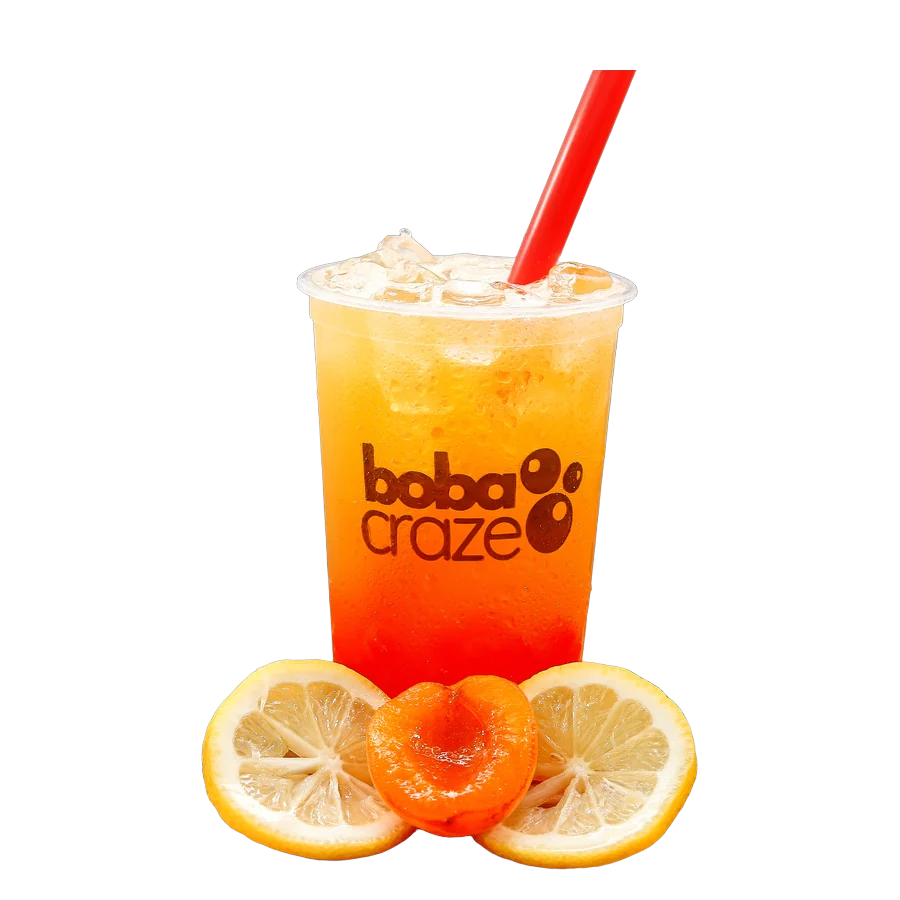 Mango Fruit Tea in a Boba Craze cup