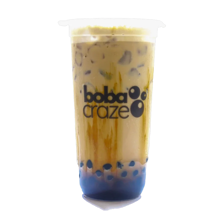 Brown Sugar Milk Tea in a Boba Craze cup