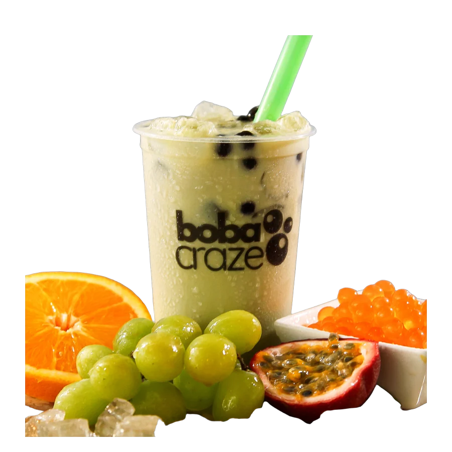 Matcha Milk Tea in a Boba Craze cup