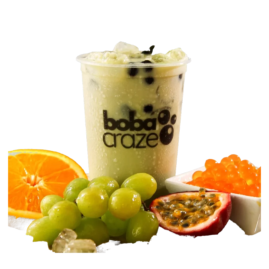 Matcha Milk Tea in a Boba Craze cup