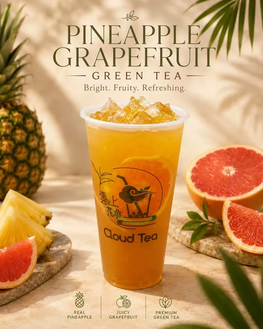 Pineapple Grapefruit Green Tea — Bright. Fruity. Refreshing.