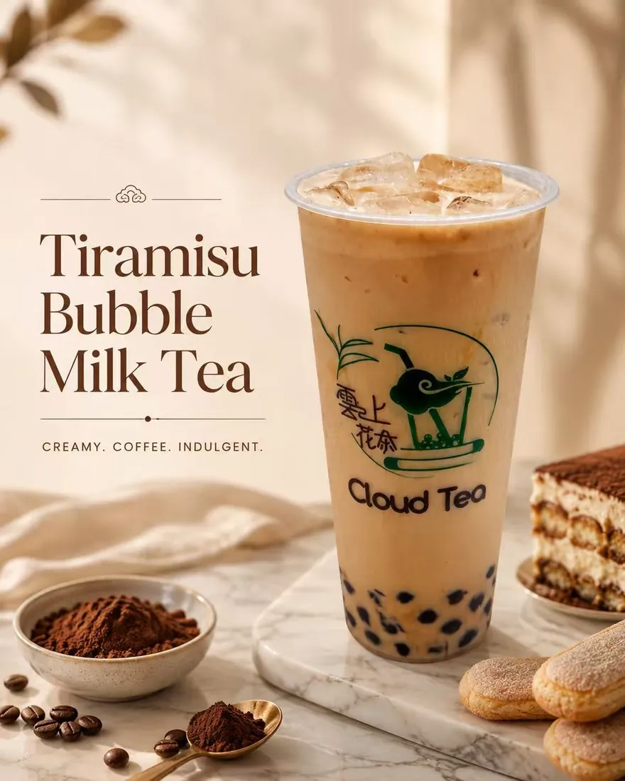 Tiramisu Bubble Milk Tea — Creamy. Coffee. Indulgent.