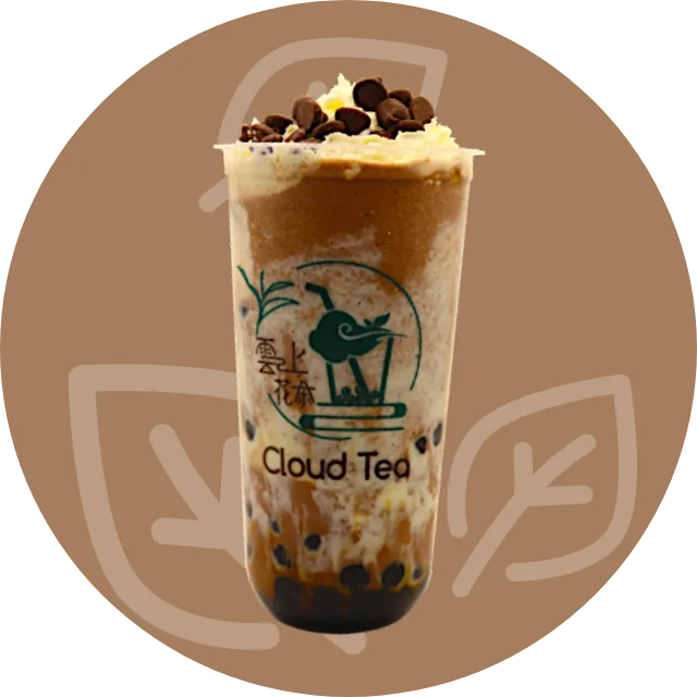 Chocolate Signature Cloud Tea topped with cloud cream