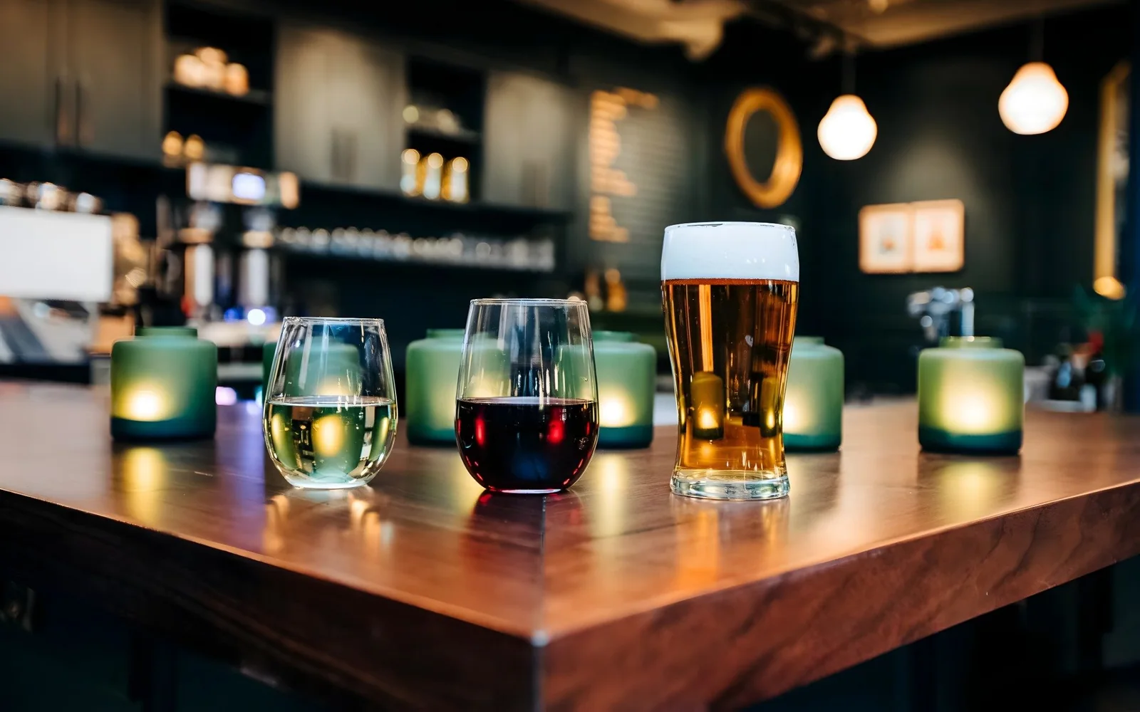 Evening drinks at Evanston Pour