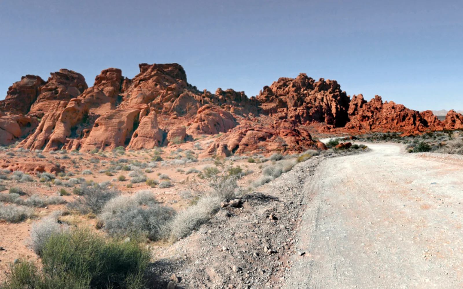 Red rock and desert scrub outside Las Vegas