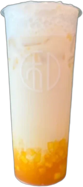 Mango jasmine green milk tea with cheese foam