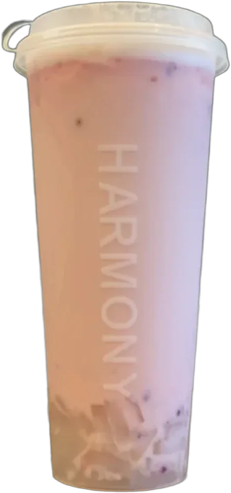 Pinky Lychee Milk Tea with Lychee Jelly