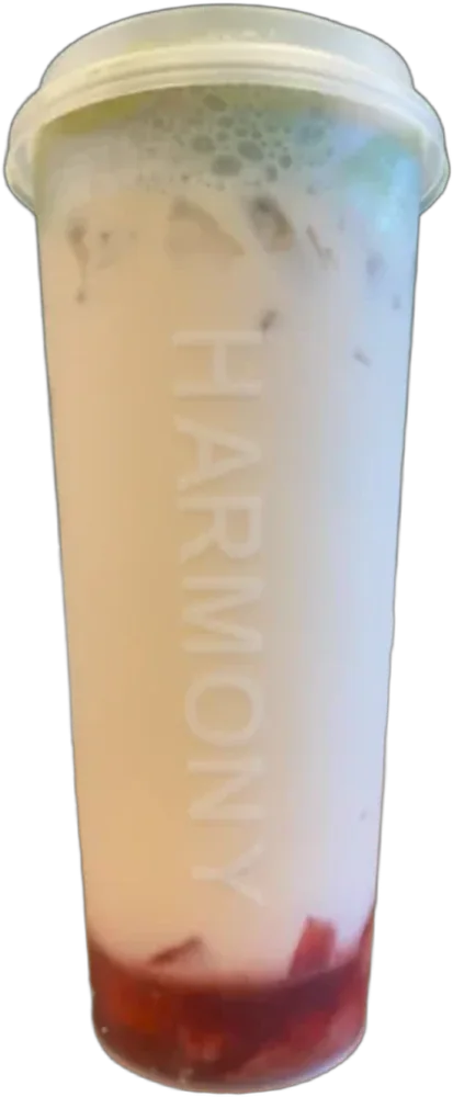 Strawberry Jasmine Green Milk Tea with Matcha Foam