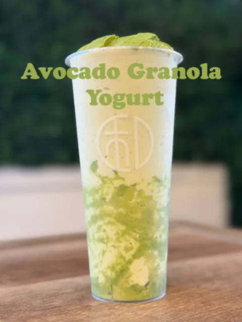 Avocado granola yogurt
