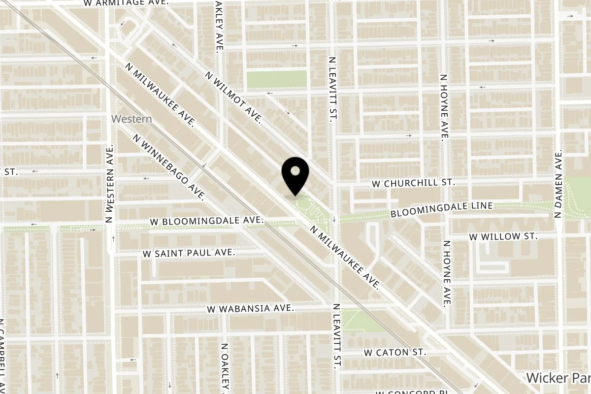 Map showing Ipsento 606 serving Bucktown, Chicago