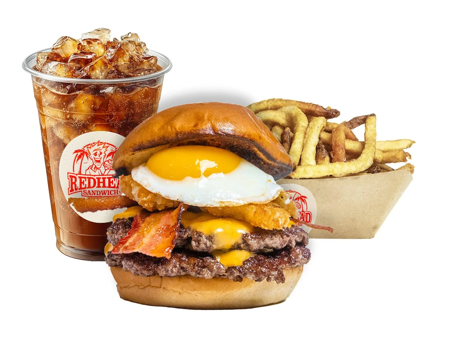 Hangover Burger W/ Fries & Drink