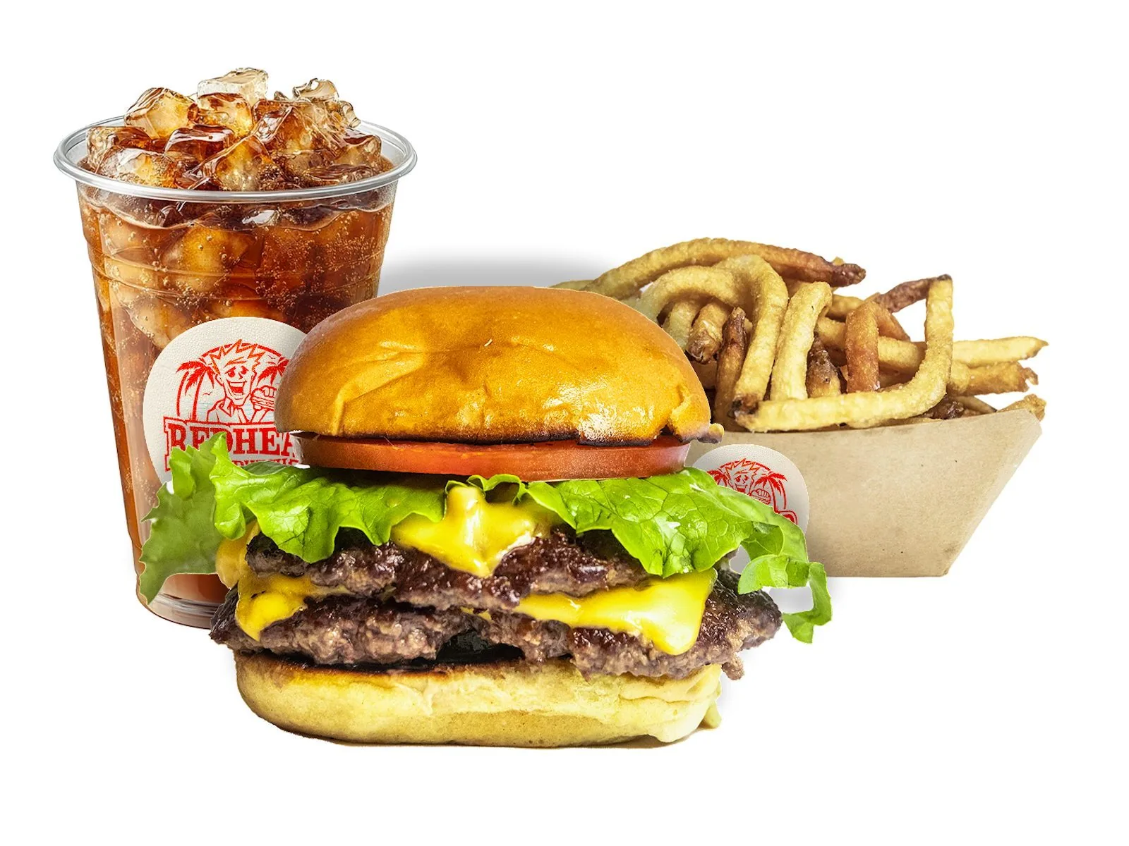 Double Cheeseburger w/ Fries & Drink.