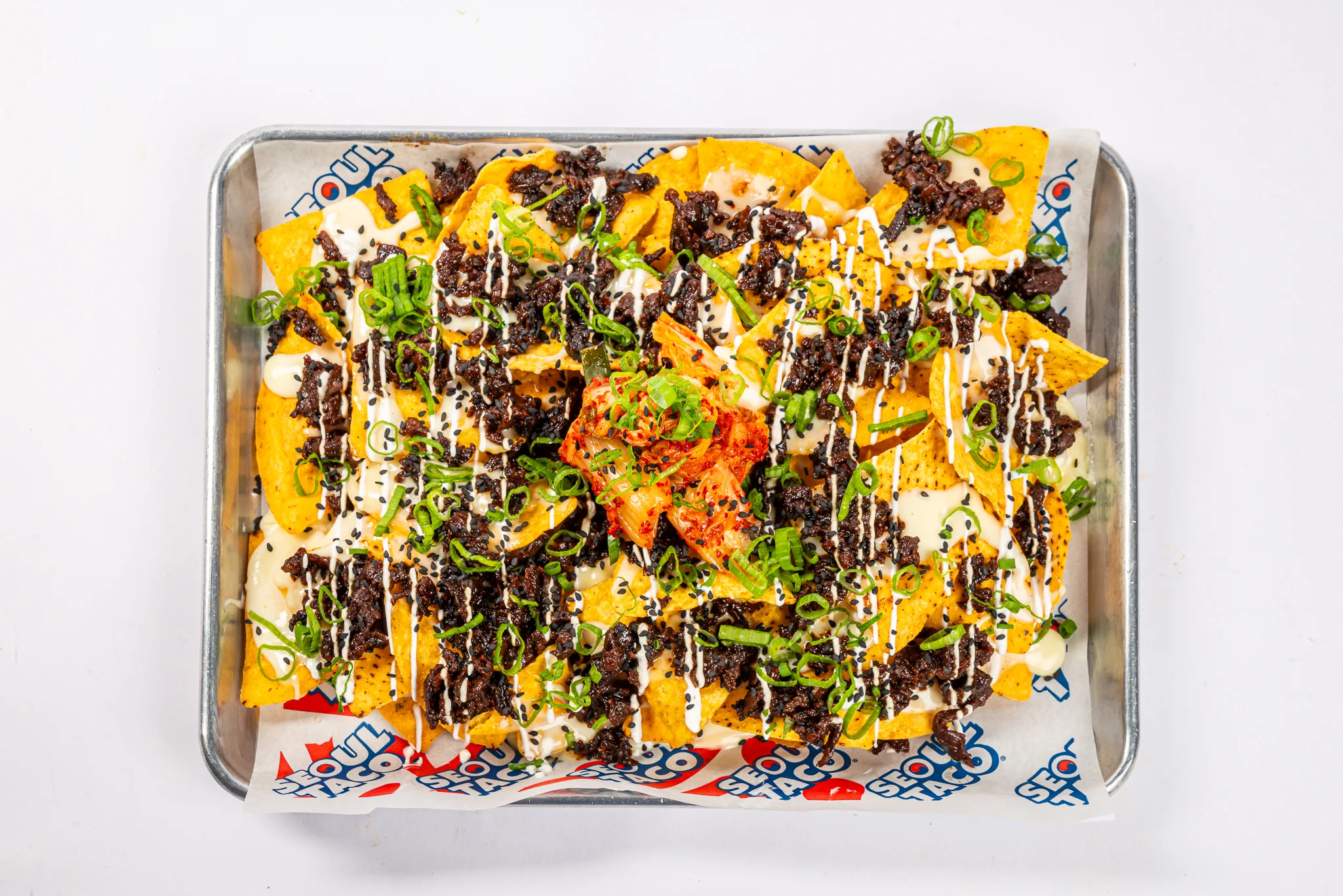 Nachos with Korean toppings
