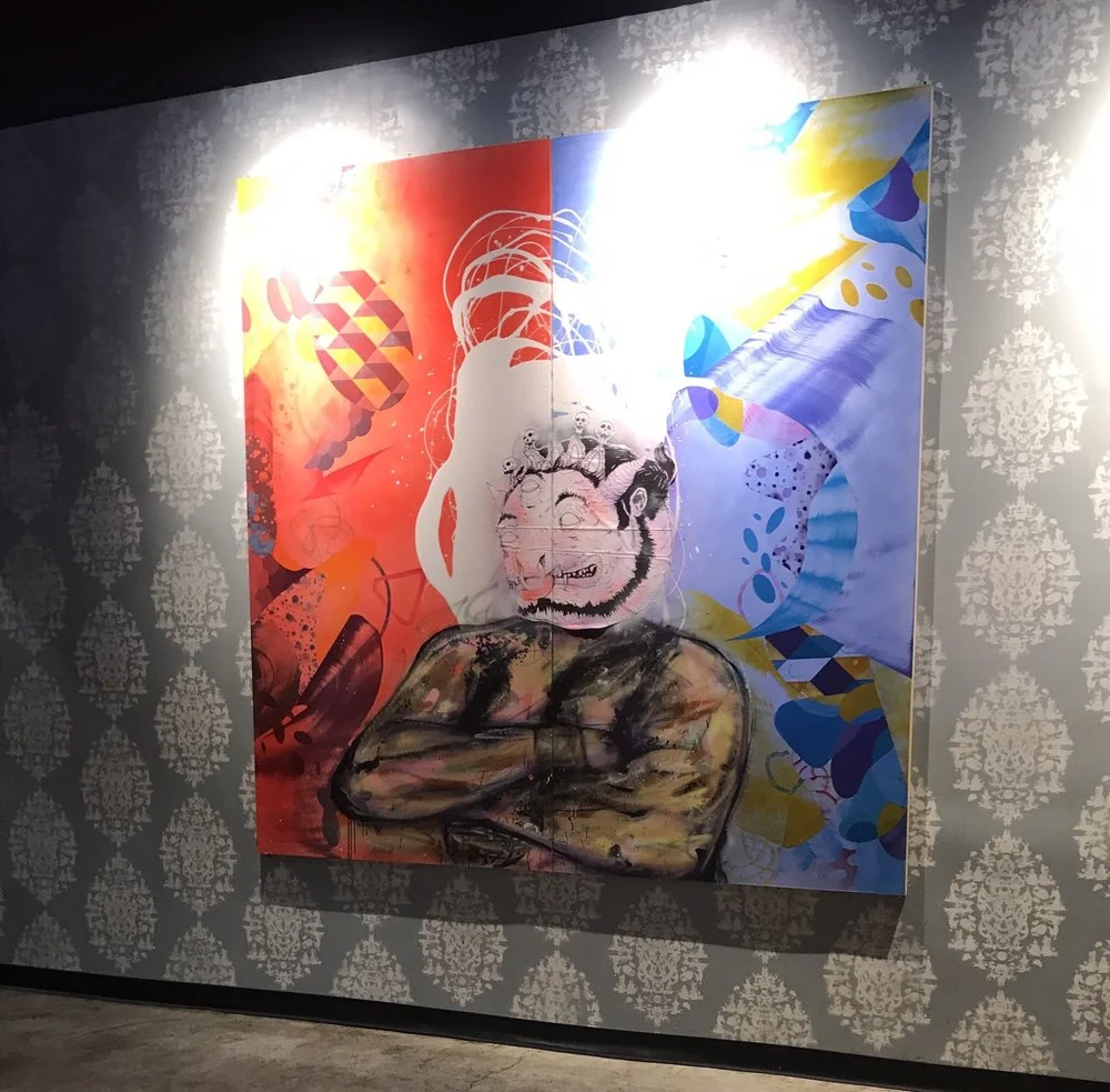 Local-artist mural inside Seoul Taco Chesterfield