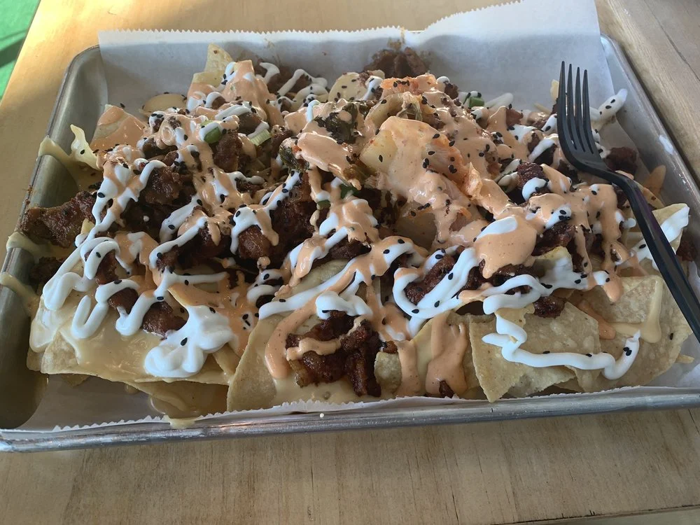 Loaded Korean-Mexican nachos