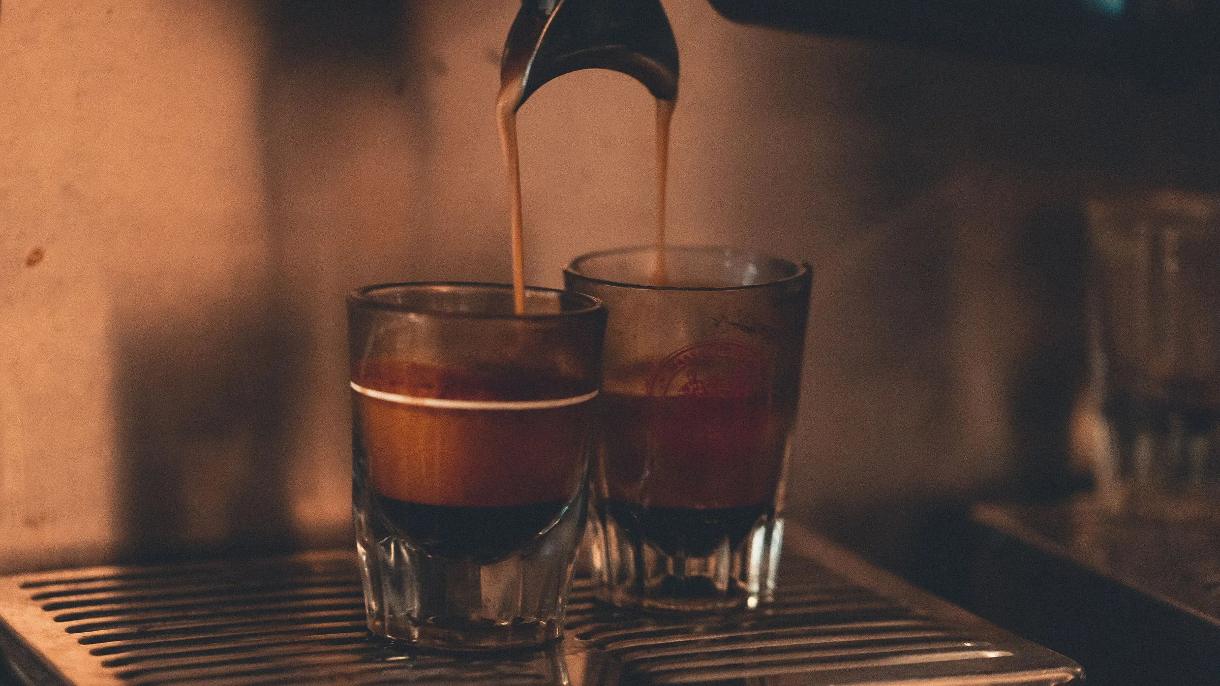 Espresso being pulled at Steamed Cafe