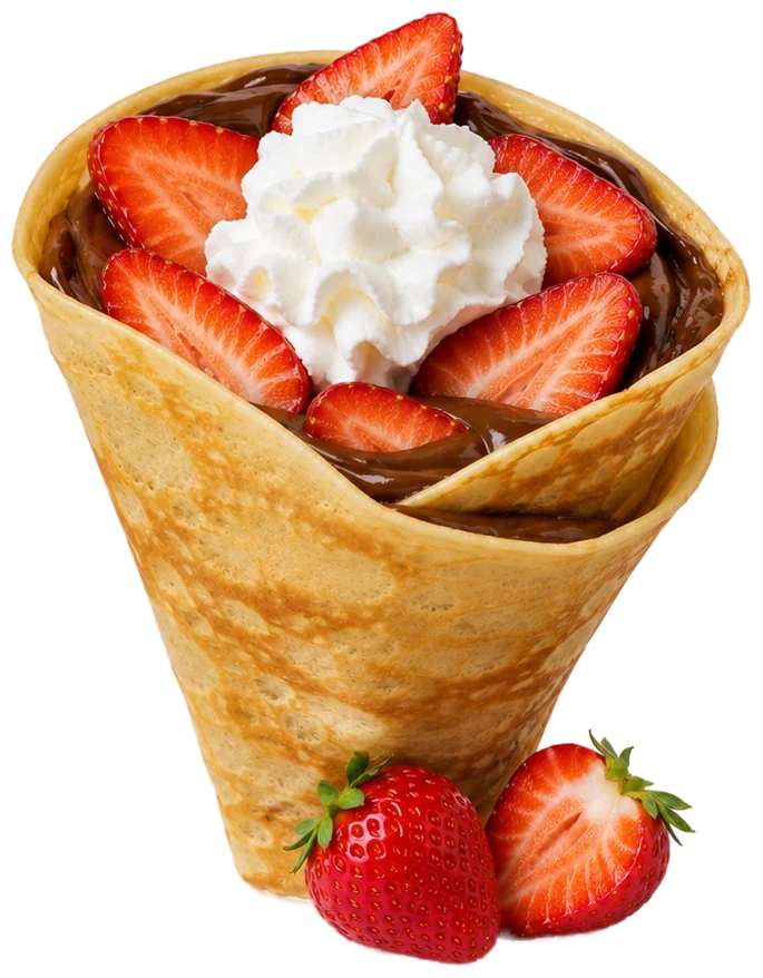 Nutella, Strawberry & Whip Cream