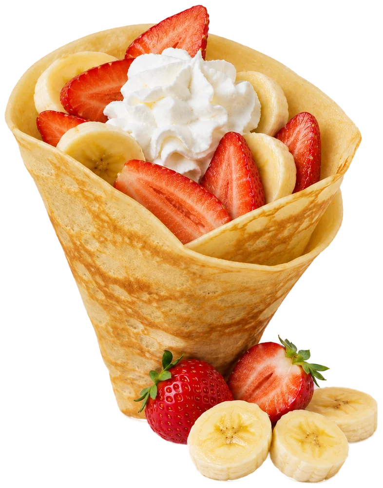 Strawberry Banana Whipped Cream — Crepes