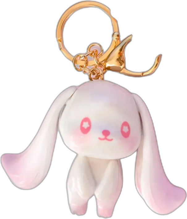 Blush Spin Bunny Keychain