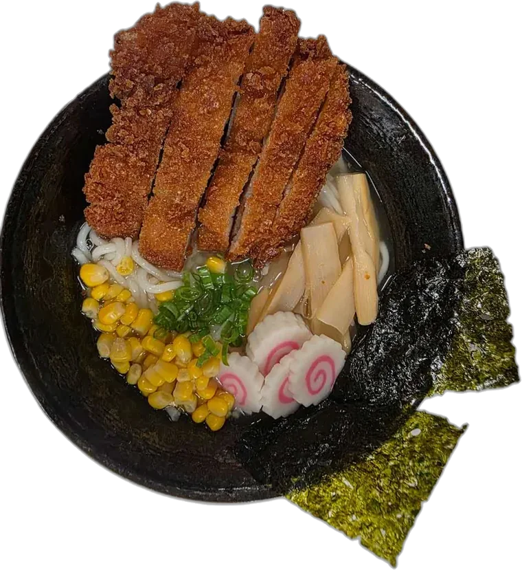 Crispy Chicken Cutlet Noodle Soup