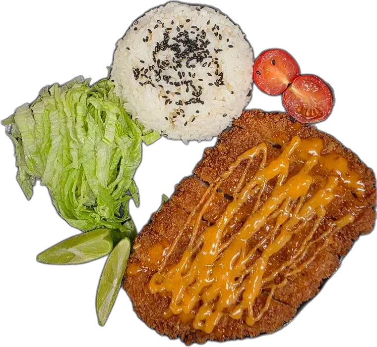 Crispy Pork Cutlet Rice with House-Made Sauce
