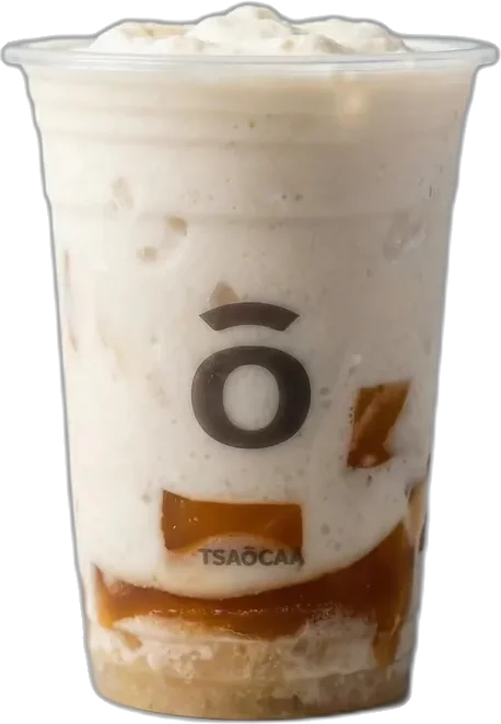 Longan Coconut Slush with Jasmine Tea Jelly