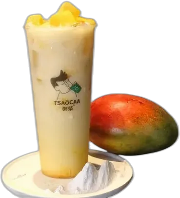 Mango Milk Green Tea with Crystal Pearl