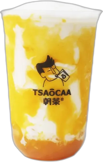 Mango Purée Milk with Bubble