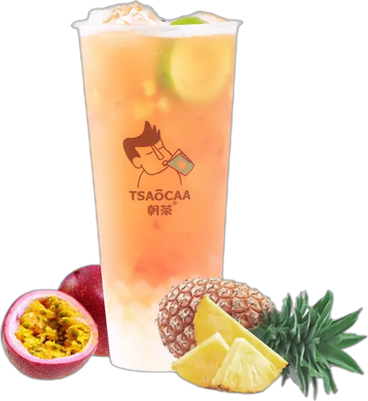 Pineapple & Passion Fruit Green Tea with Nata Jelly
