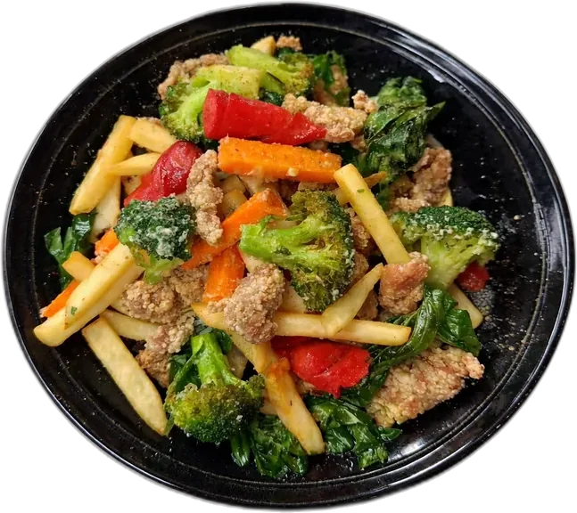 Popcorn Chicken Veggie Medley